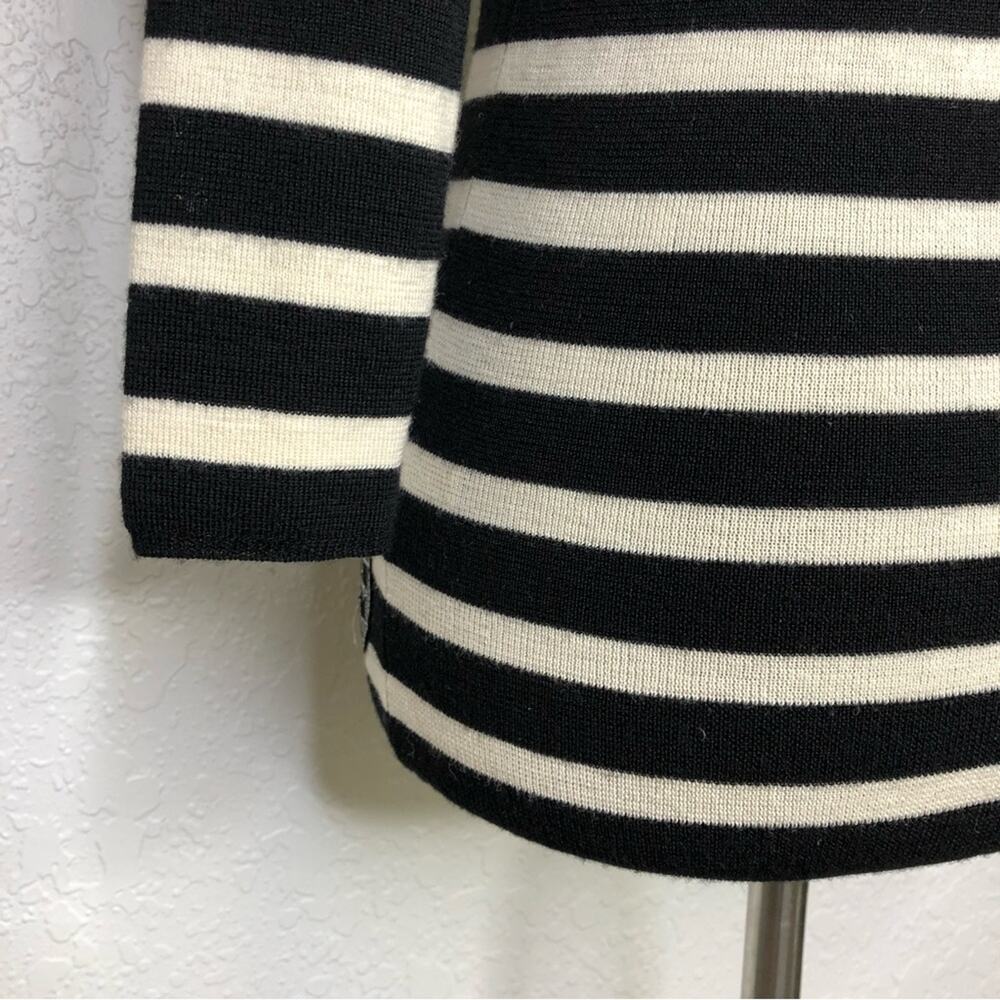 Tory Burch black and cream striped wool sweater size Extra Small - Picture 14 of 15
